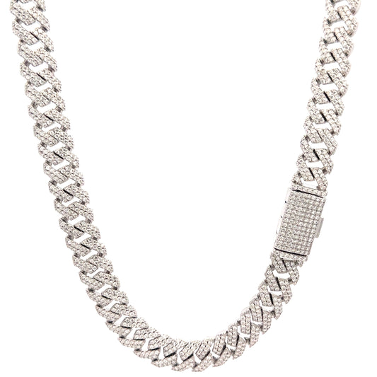 MYRITH 10MM TRI COLOR MOISSANITE ICED OUT CUBAN I 9915652